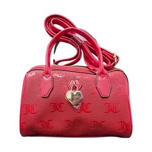 Juicy Couture Red Mini Crossbody Satchel with Heart Charm NWOT